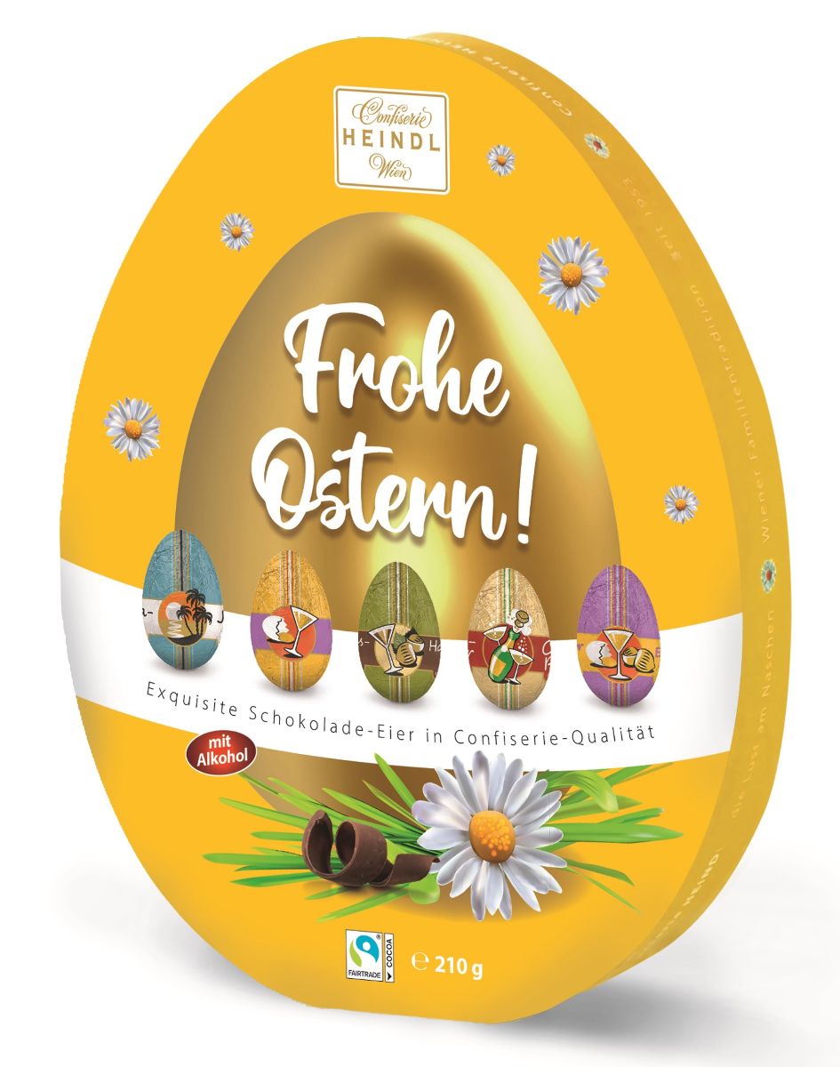 Heindl Bonboniere Osterei 210g mit Alkohol