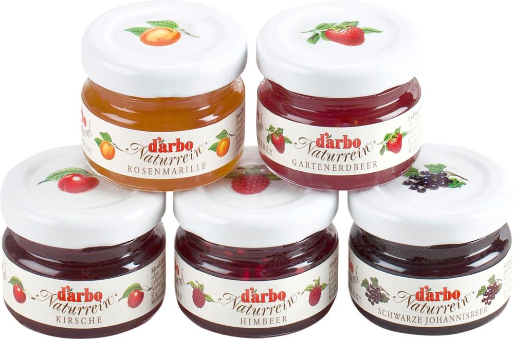 Darbo Konfitüre 5 Sorten portioniert 28g 60 Stk. Darbo Konfitüre 5 Sorten portioniert 28g 60 Stk.