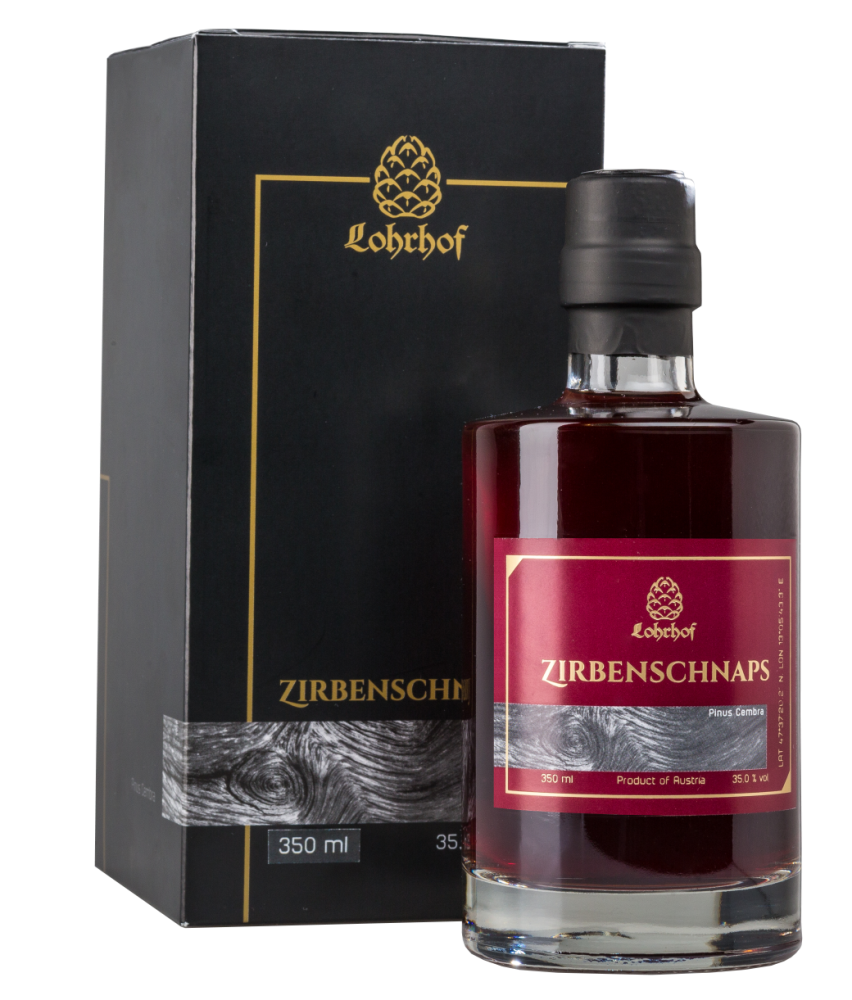 Lohrhof Zirbenschnaps 35% 0,35l in Edelverpackung