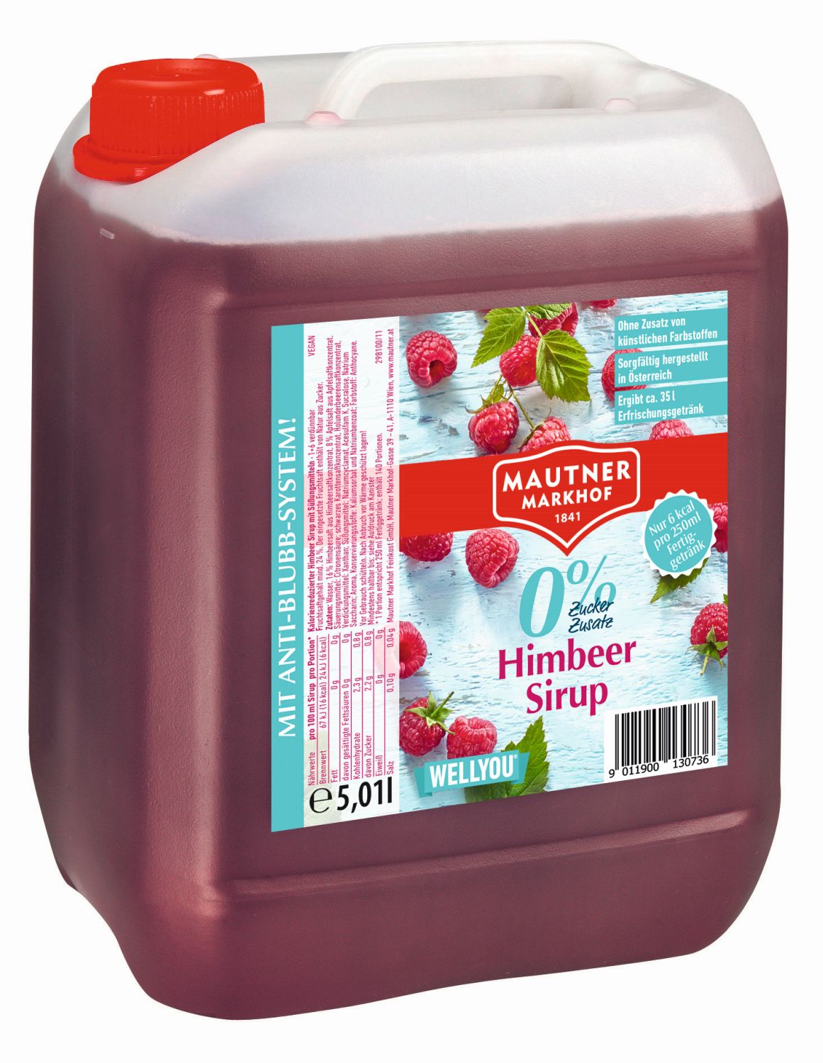 Mautner Markhof Himbeer 0% Zucker Sirup 5l