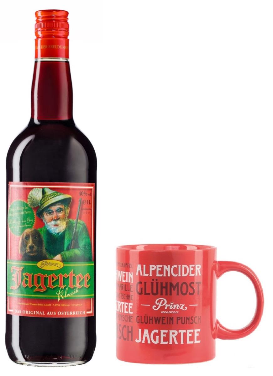 Prinz Jagertee 40% 1l mit hochwertiger Tasse