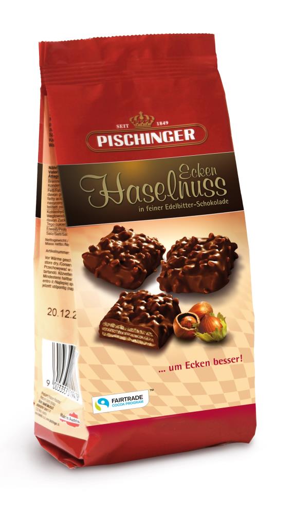 Pischinger Haselnuss Ecken Noir 200g