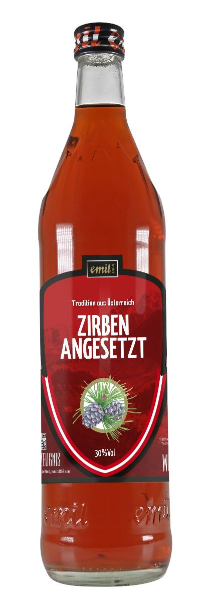 emil-TaÖ Zirben Schnaps "angesetzt" 30% vol. 0,7l