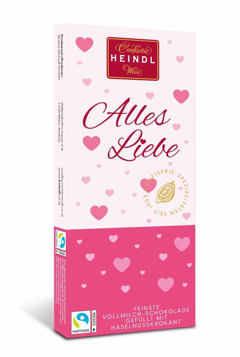 Heindl Tafelschokolade Alles Liebe 60g