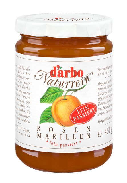 Darbo Rosen Marillen Konfitüre fein passiert 450g Darbo Rosen Marillen Konfitüre fein passiert 450g